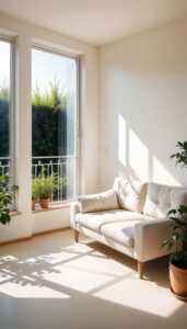 Serene sunlit corner