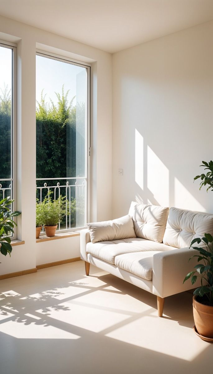 Serene sunlit corner